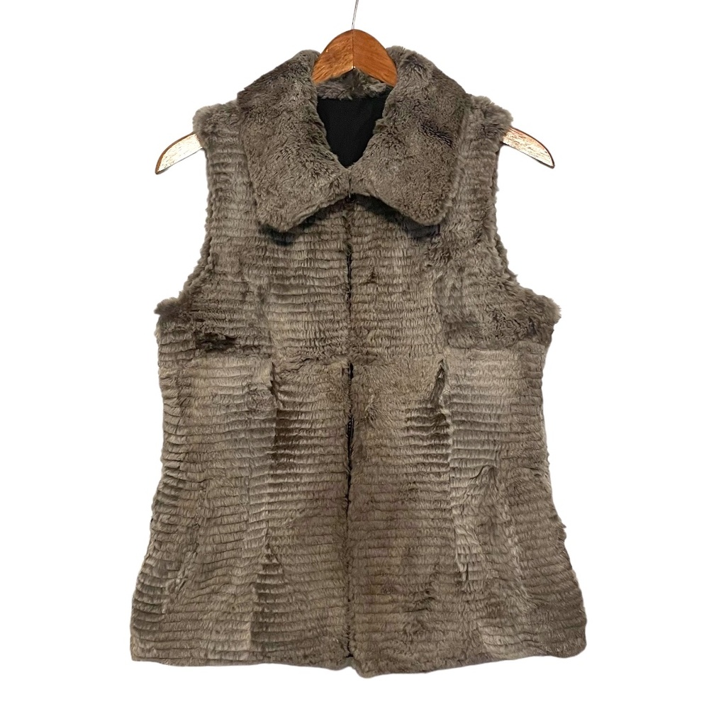 Jocelyn Reversible Rabbit Fur Vest Size M‎